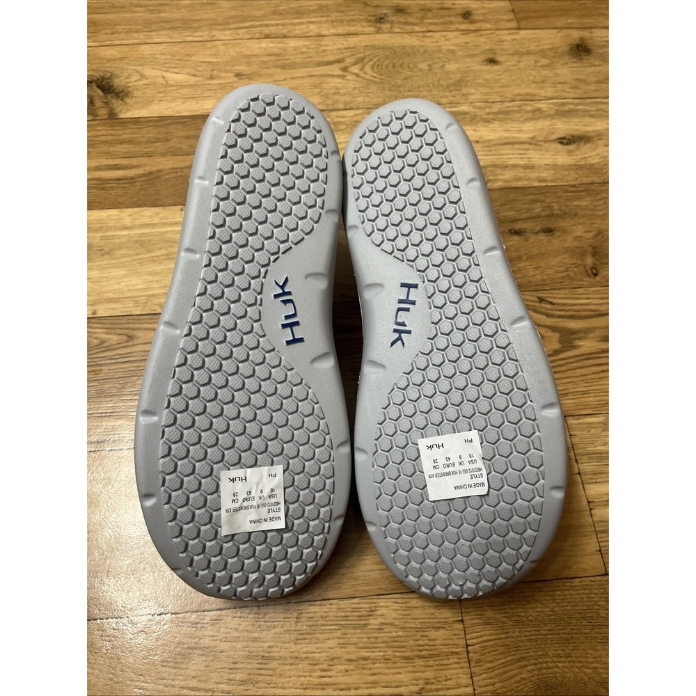 Huk Brewster Slip On Water Shoes  Fisherman Gray Perforated Boating Size 10 - Picture 5 of 6